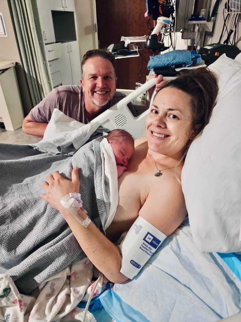 First Family Photo with Rainbow Baby