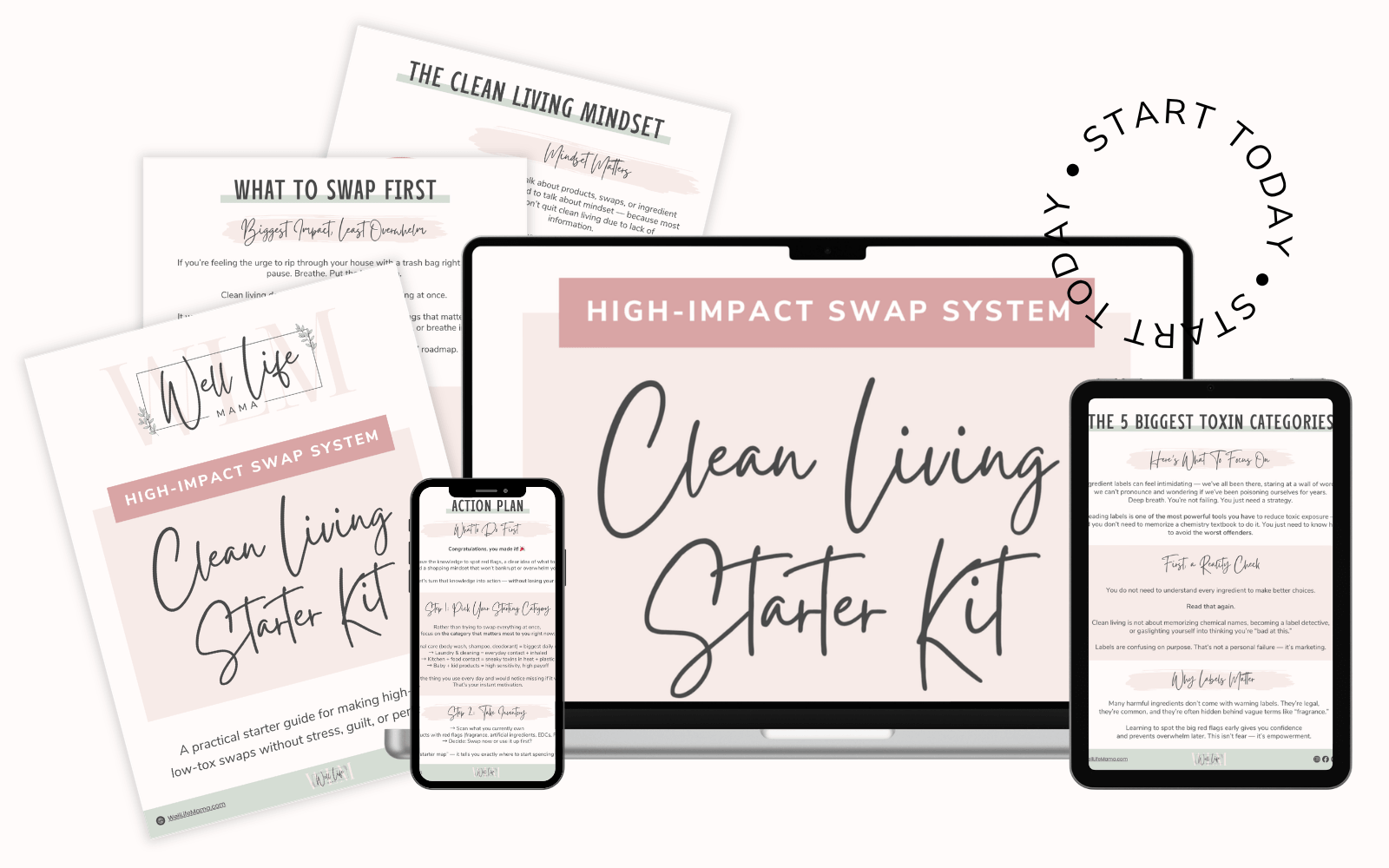 Clean Living Starter Kit | Clean Living Guide with Easy Non-Toxic Swaps for a Low Tox Lifestyle