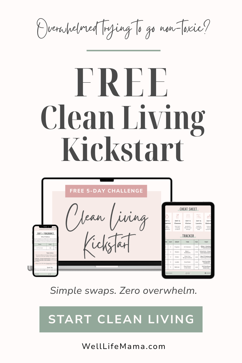 Free Clean Living Kickstart Pin Free Clean Living Kickstart